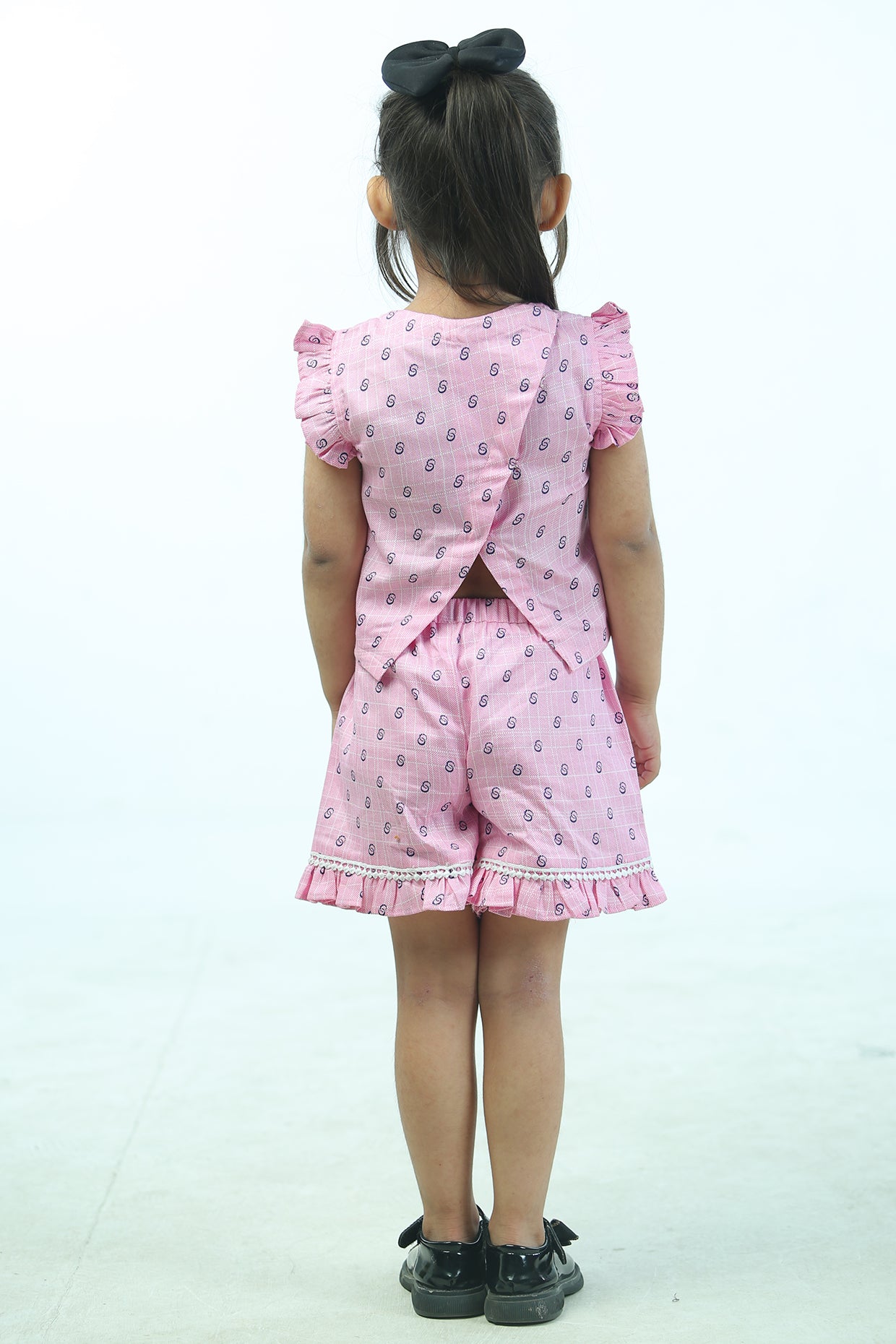 Pink Poplin Cotton Co-Ord Set For Girls by Pankhuri by Priyanka - Kids at Pernia's Pop Up Shop