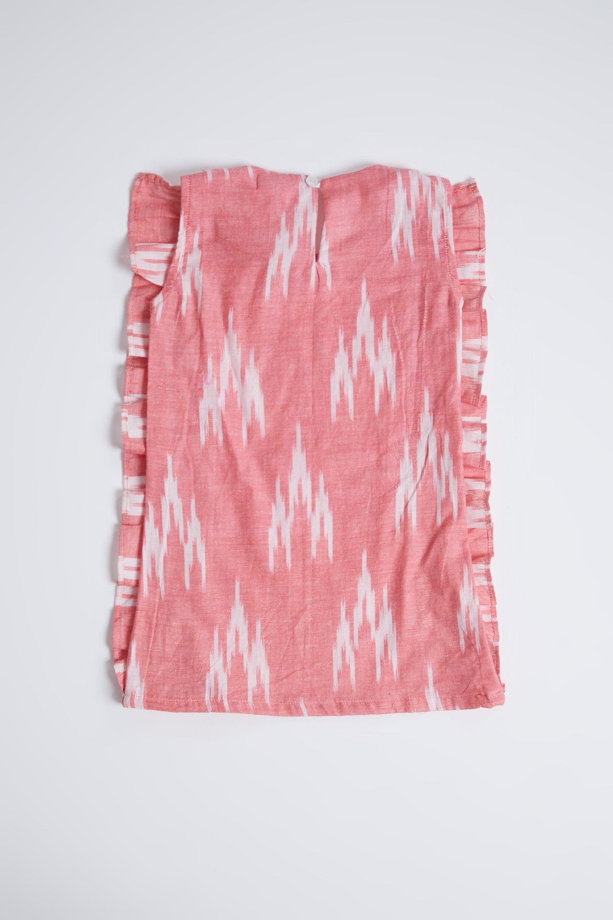 Red Ikat Cotton Frock For Girls by Pankhuri by Priyanka - Kids at Pernia's Pop Up Shop