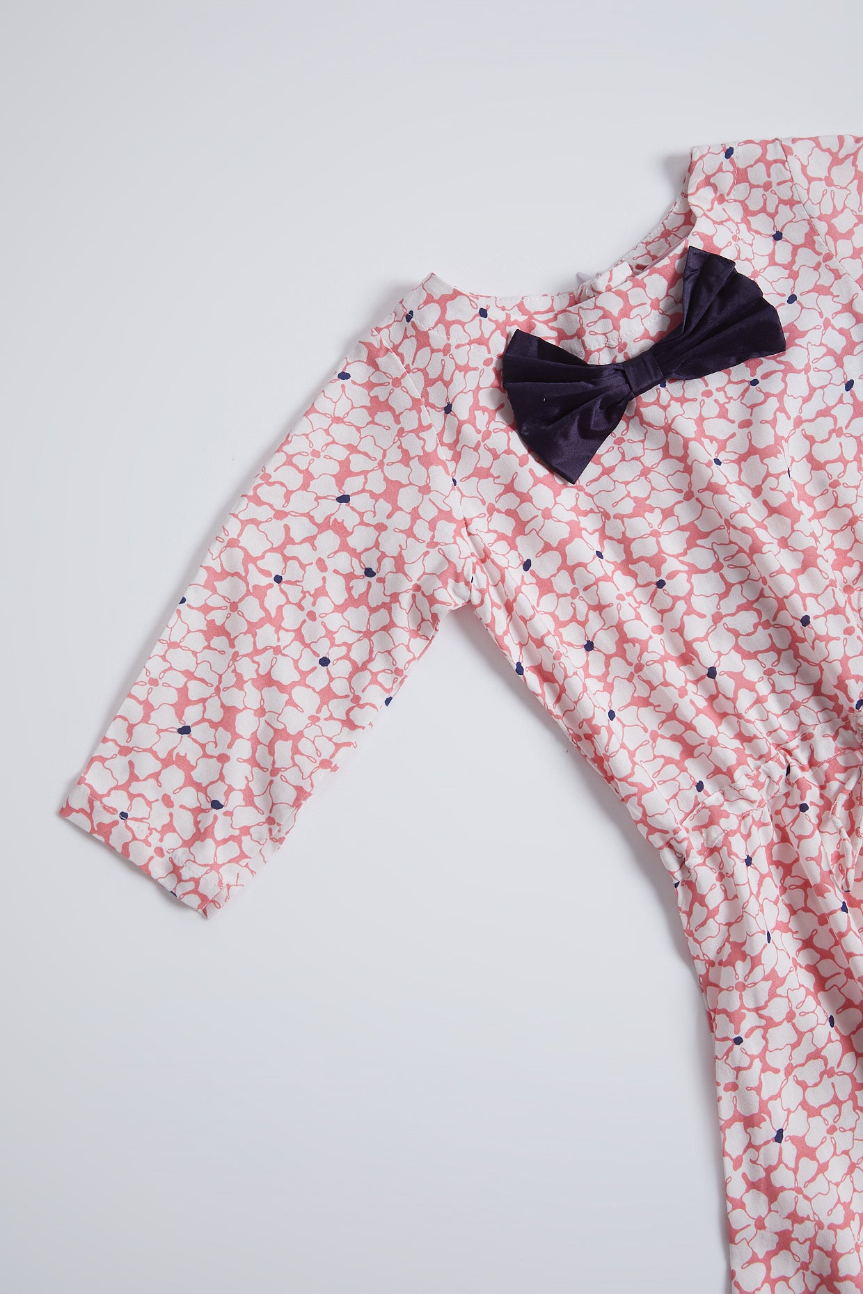 White & Pink Printed Jumpsuit For Girls by Pankhuri by Priyanka - Kids at Pernia's Pop Up Shop