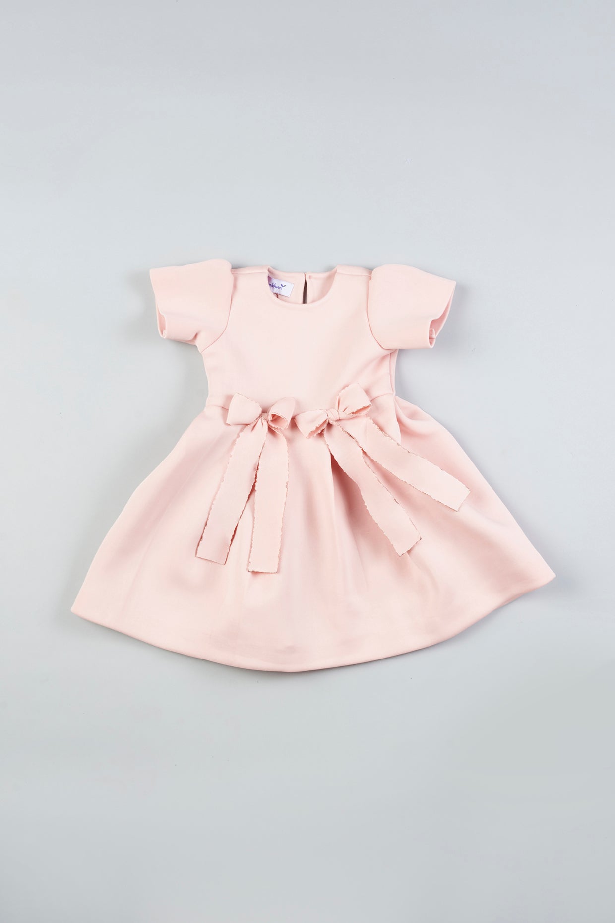 Baby Pink Scuba Dress For Girls by Pankhuri by Priyanka - Kids at Pernia's Pop Up Shop