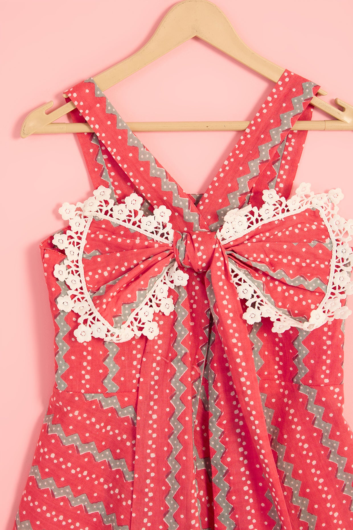 Red Cotton Printed Dress For Girls by Pankhuri by Priyanka - Kids at Pernia's Pop Up Shop