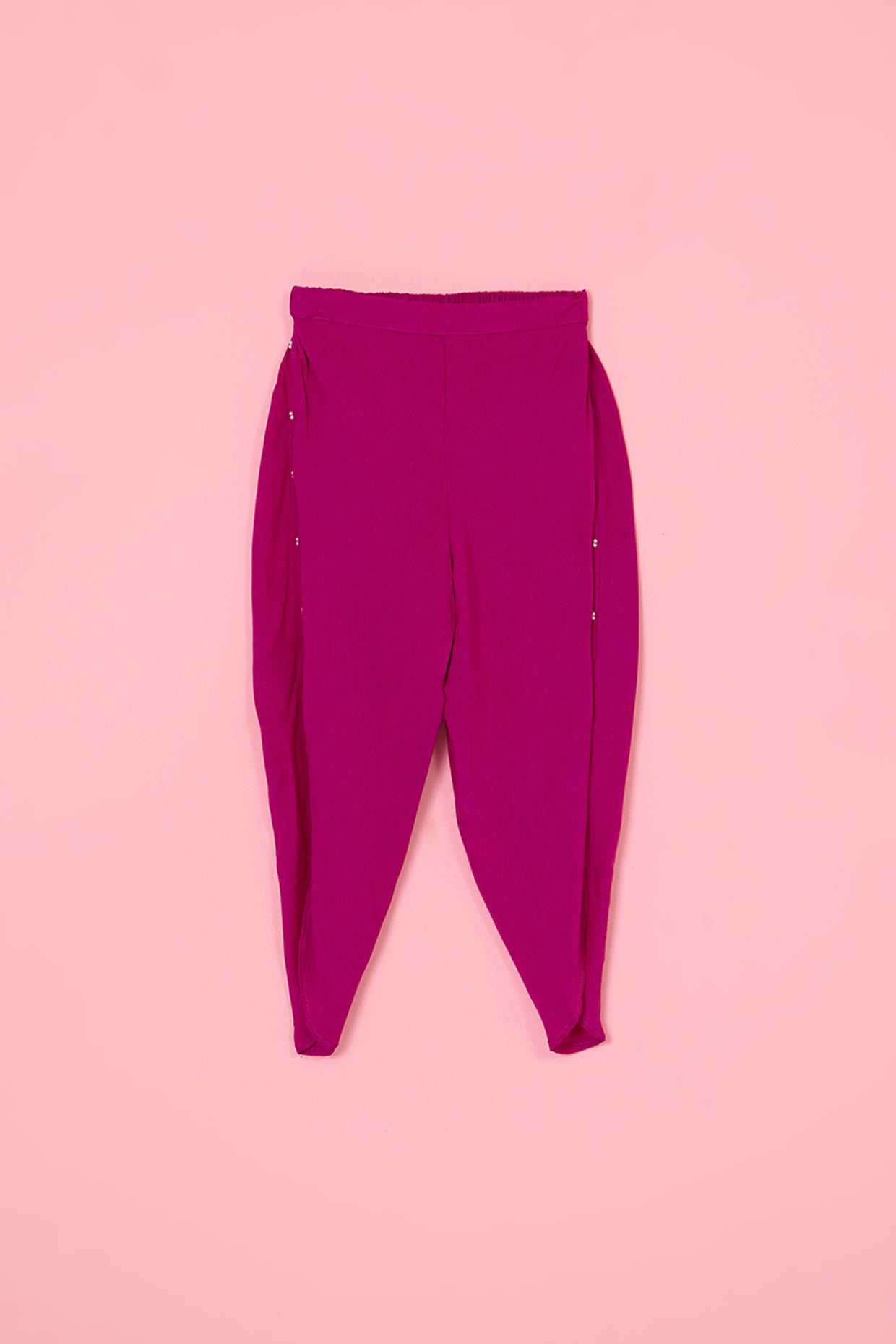 Pink Silk Dhoti Pant Set For Girls by Pankhuri by Priyanka - Kids at Pernia's Pop Up Shop