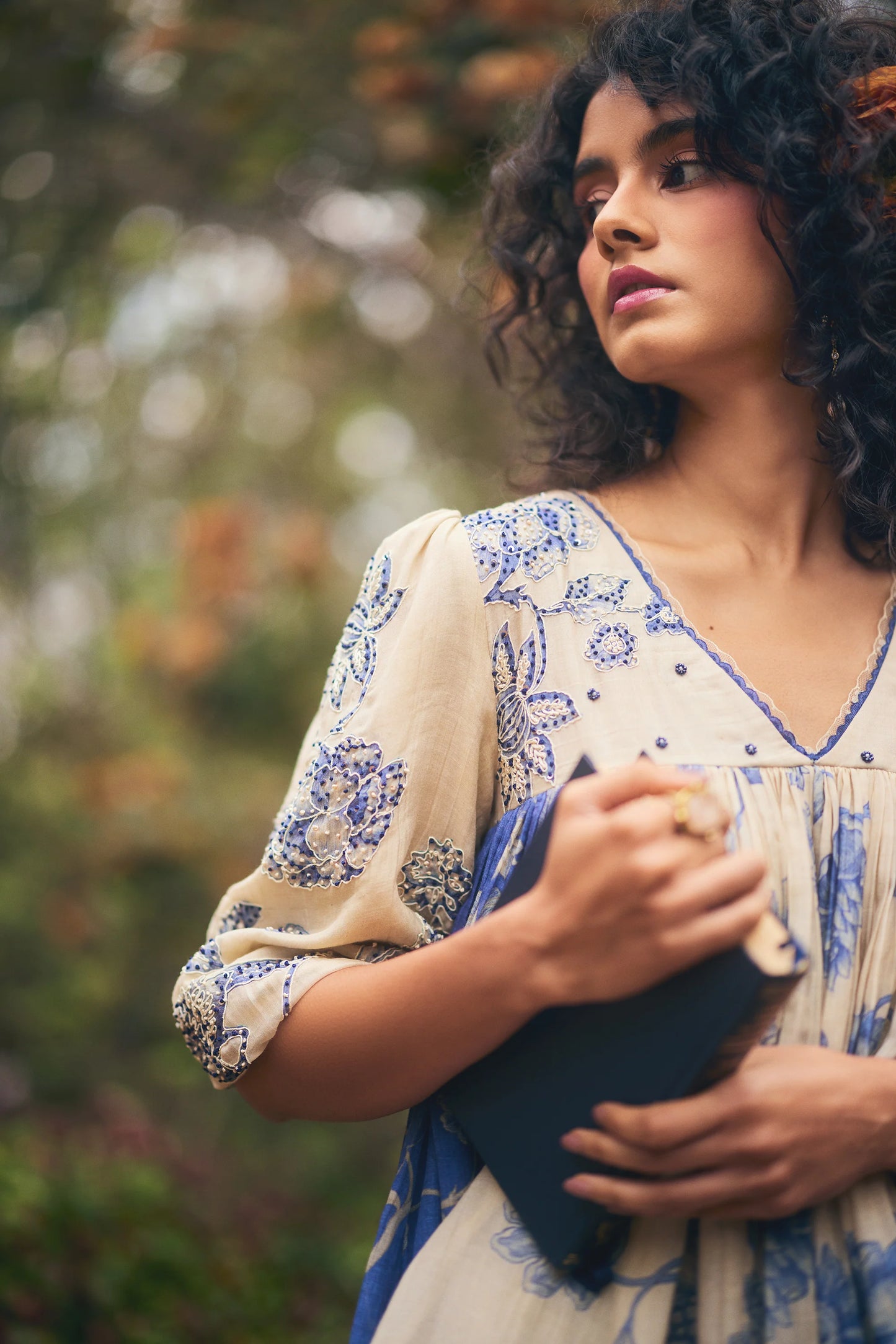 AZURE PEPLUM SET