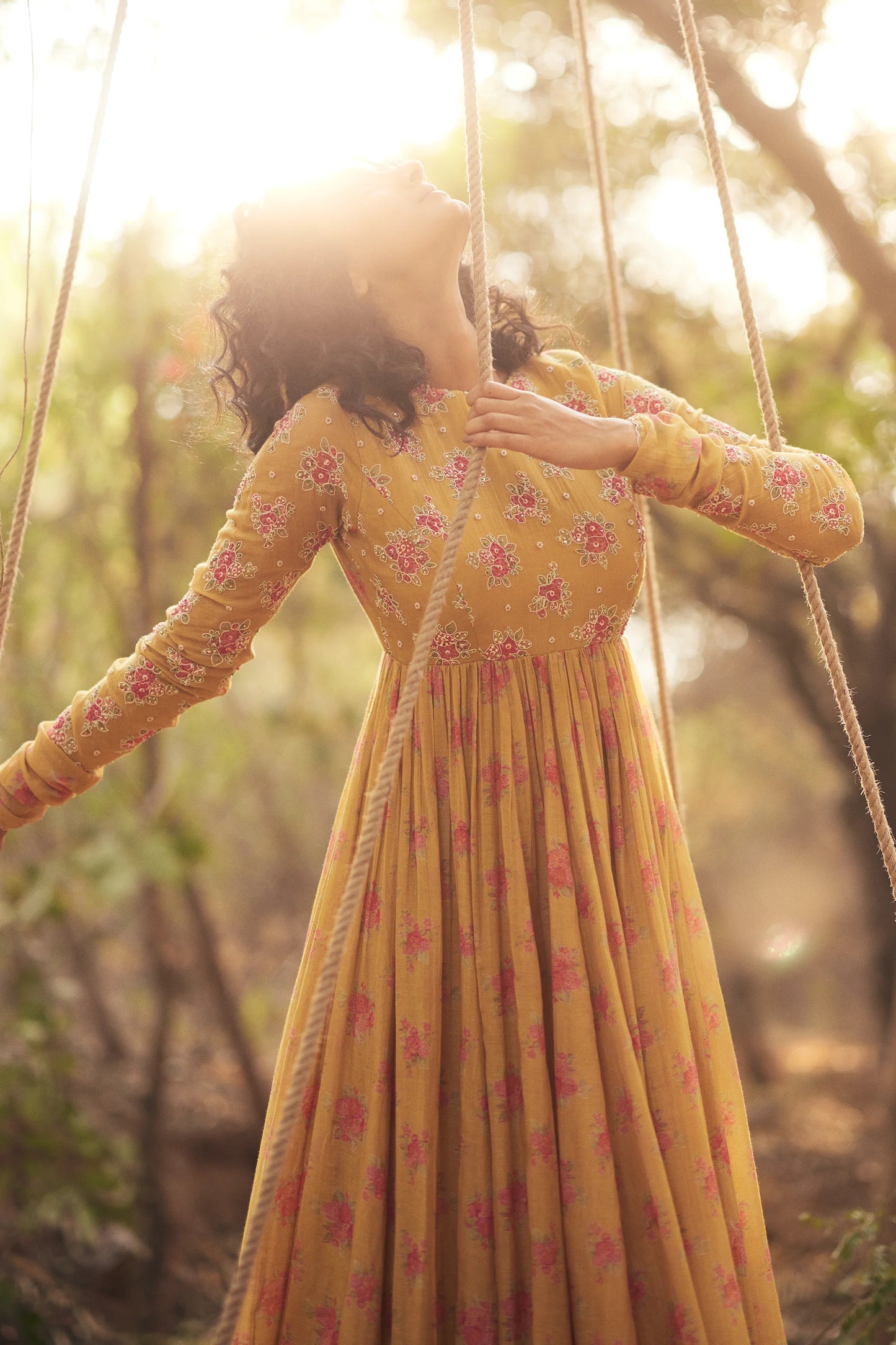 HARLOW ANARKALI SET – YELLOW