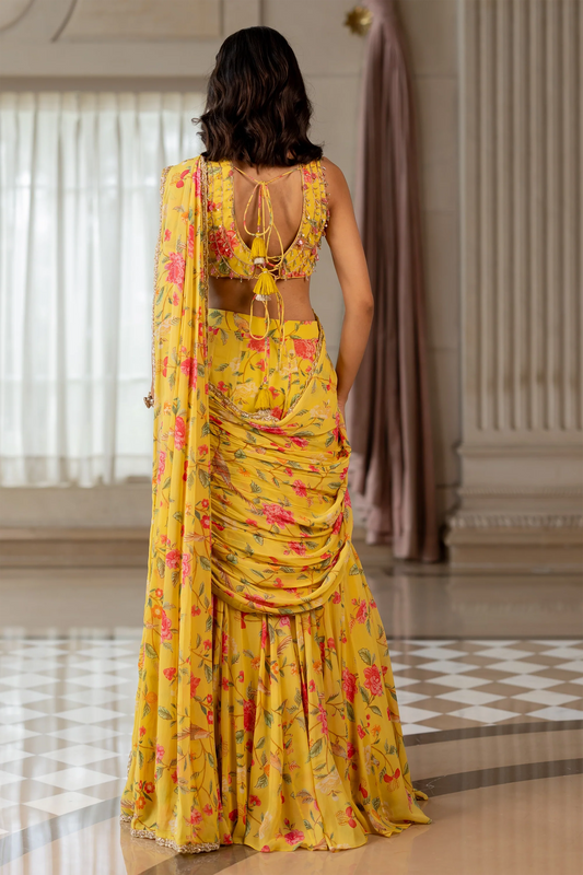 KIARA SAREE SET – YELLOW