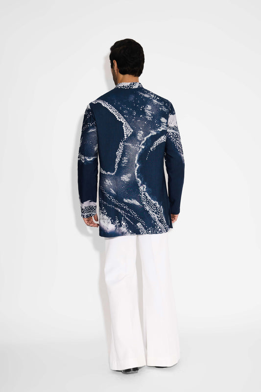 MORPH print Blue Short Kurta