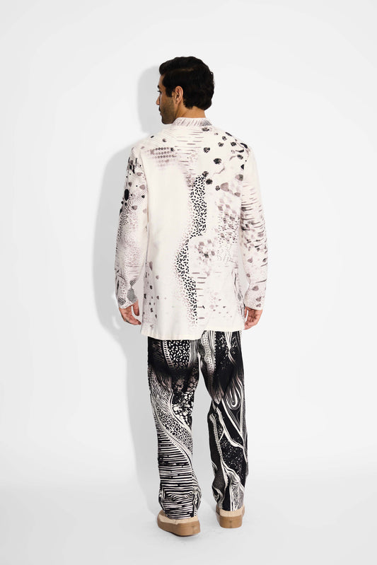 DOTS print Ivory Short kurta