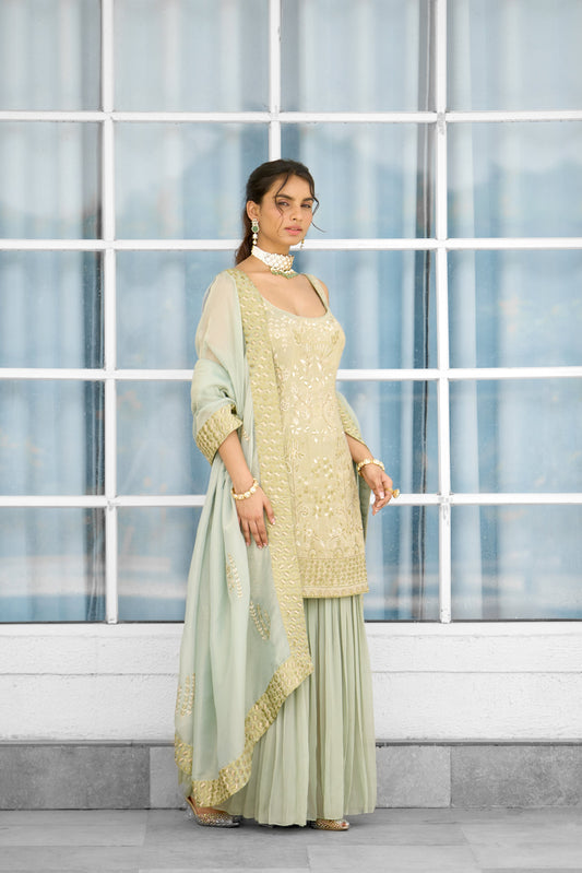 Moss Mirage Women wear kurta Sharara set