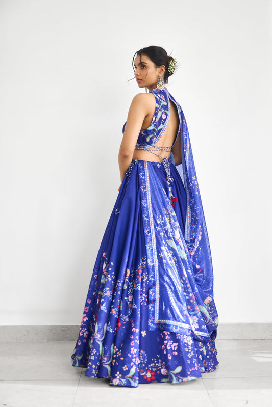 Peacock garden women wear Printed Lehenga set