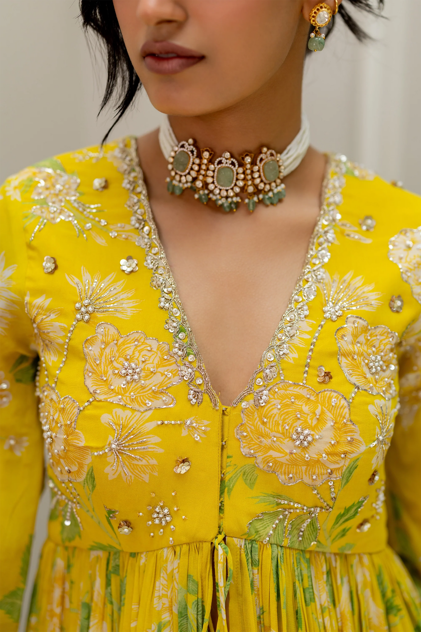 RISHA PEPLUM SET – YELLOW