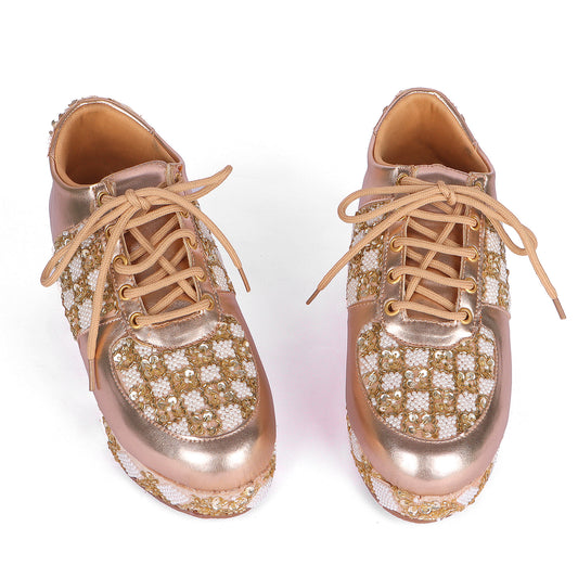 PEARL ALL DAY GOLD SNEAKERS