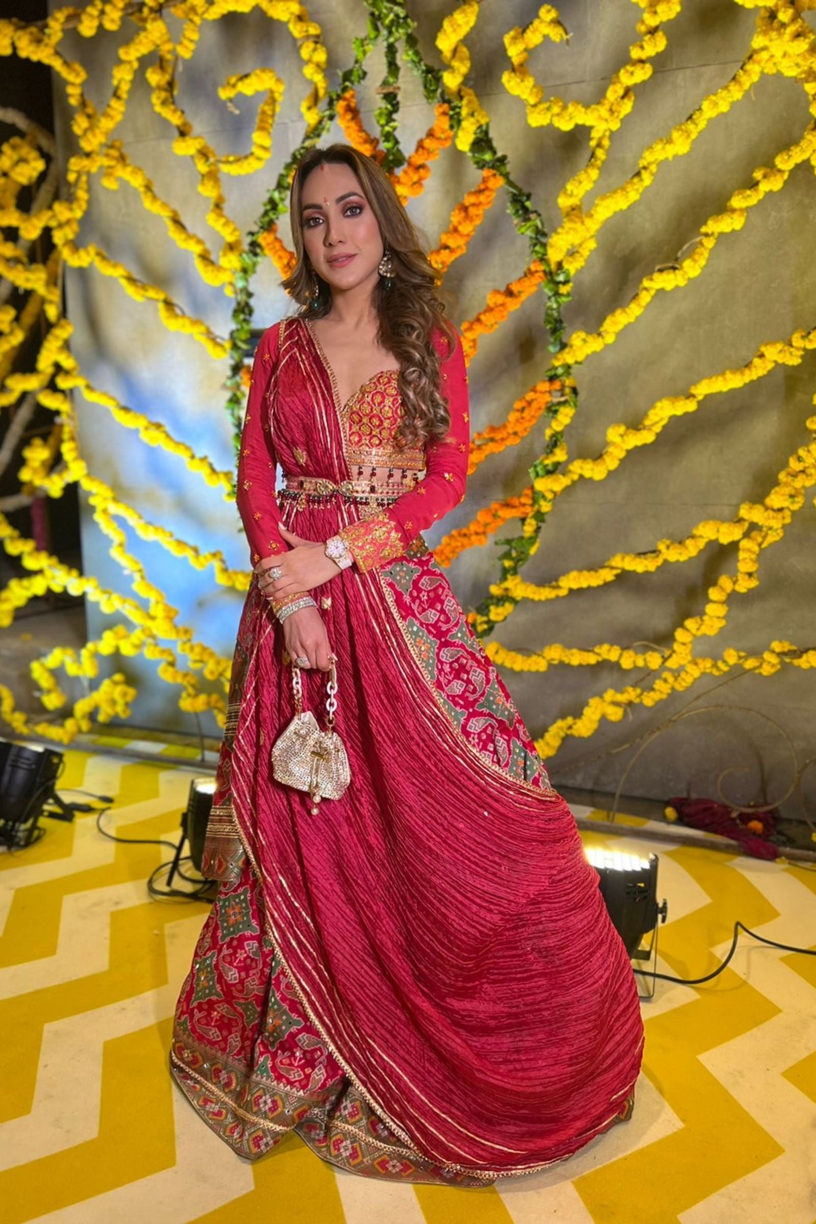 Women's Light Coral Banarasi Lehenga Set