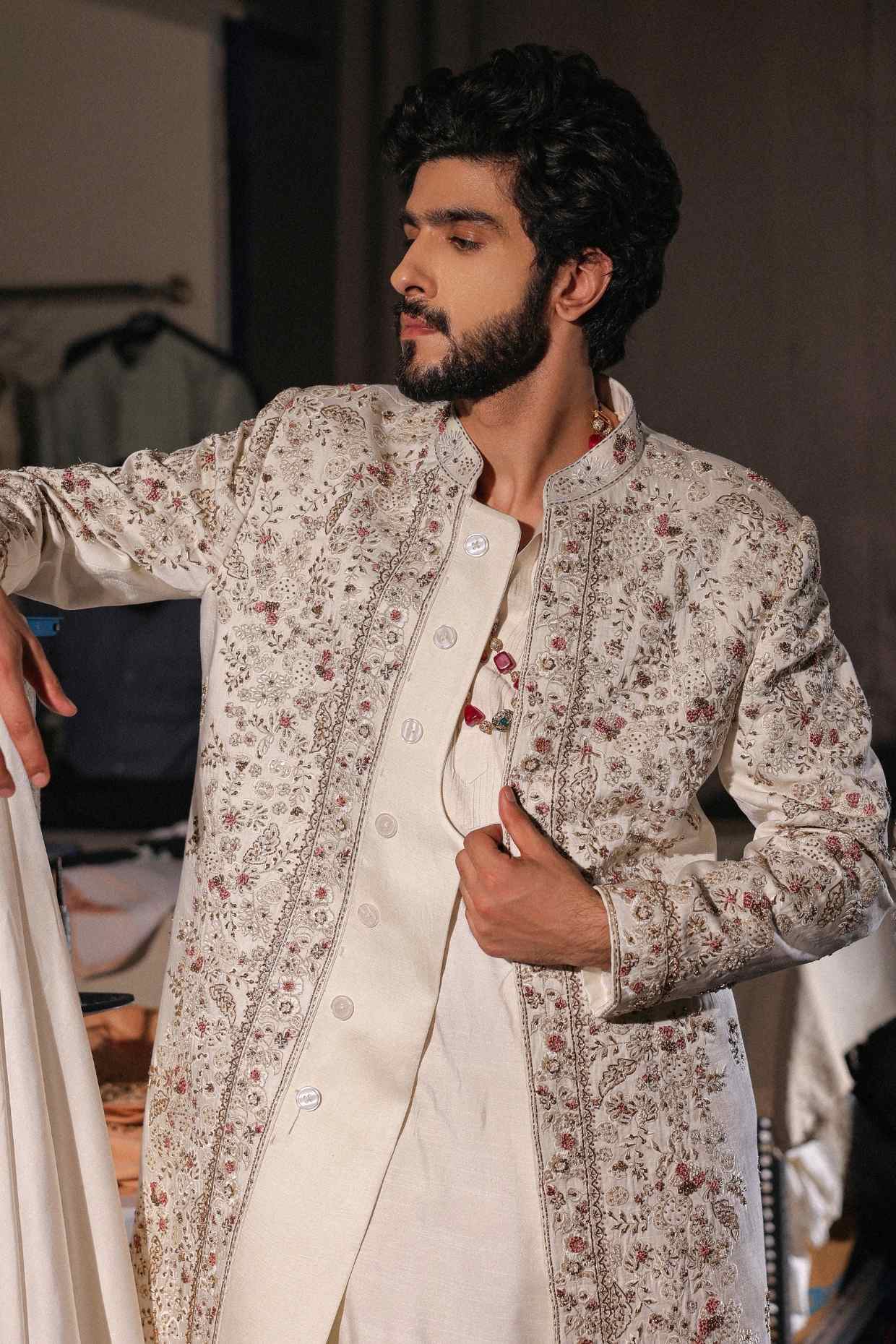 Imperial White Sherwani Set
