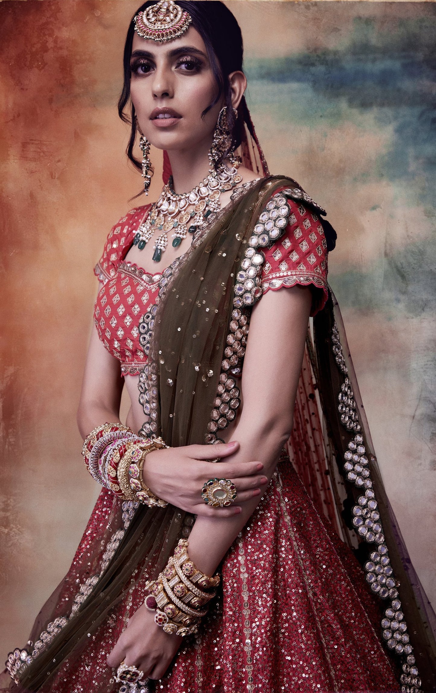 Deep Rust Bridal Lehenga Set