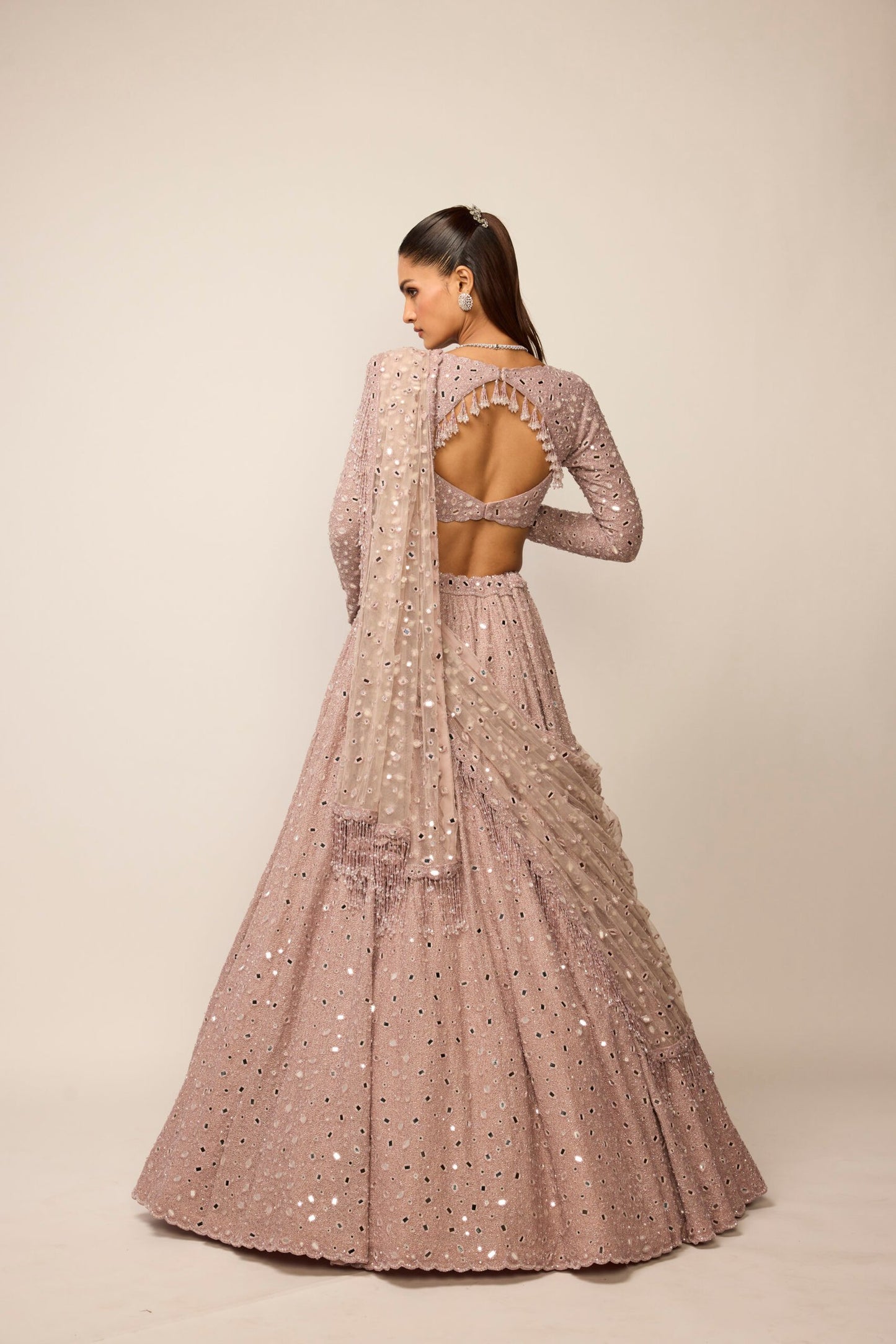 Ash Pink Lehenga Set