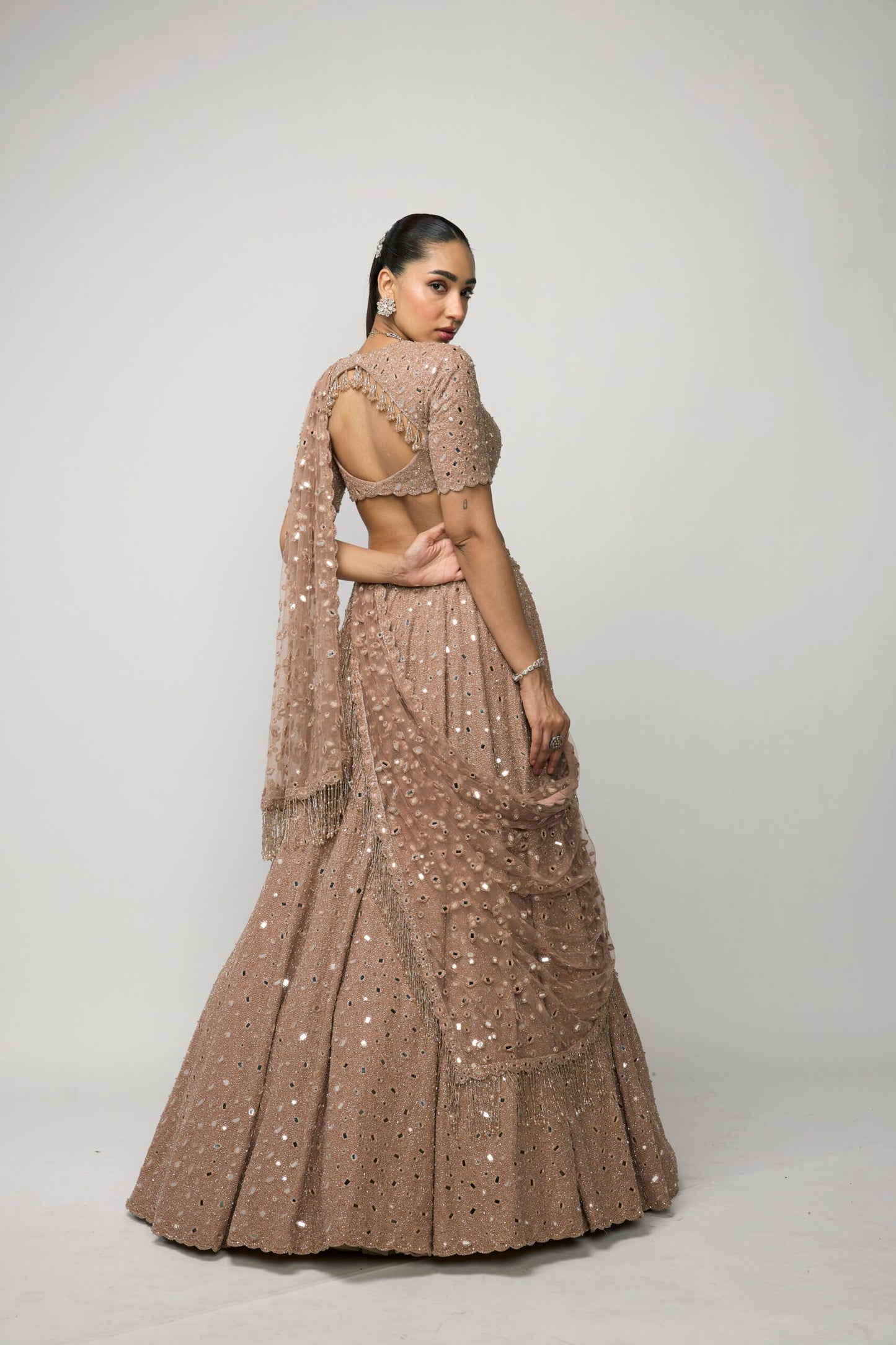 Bronze Rosé Lehenga Set