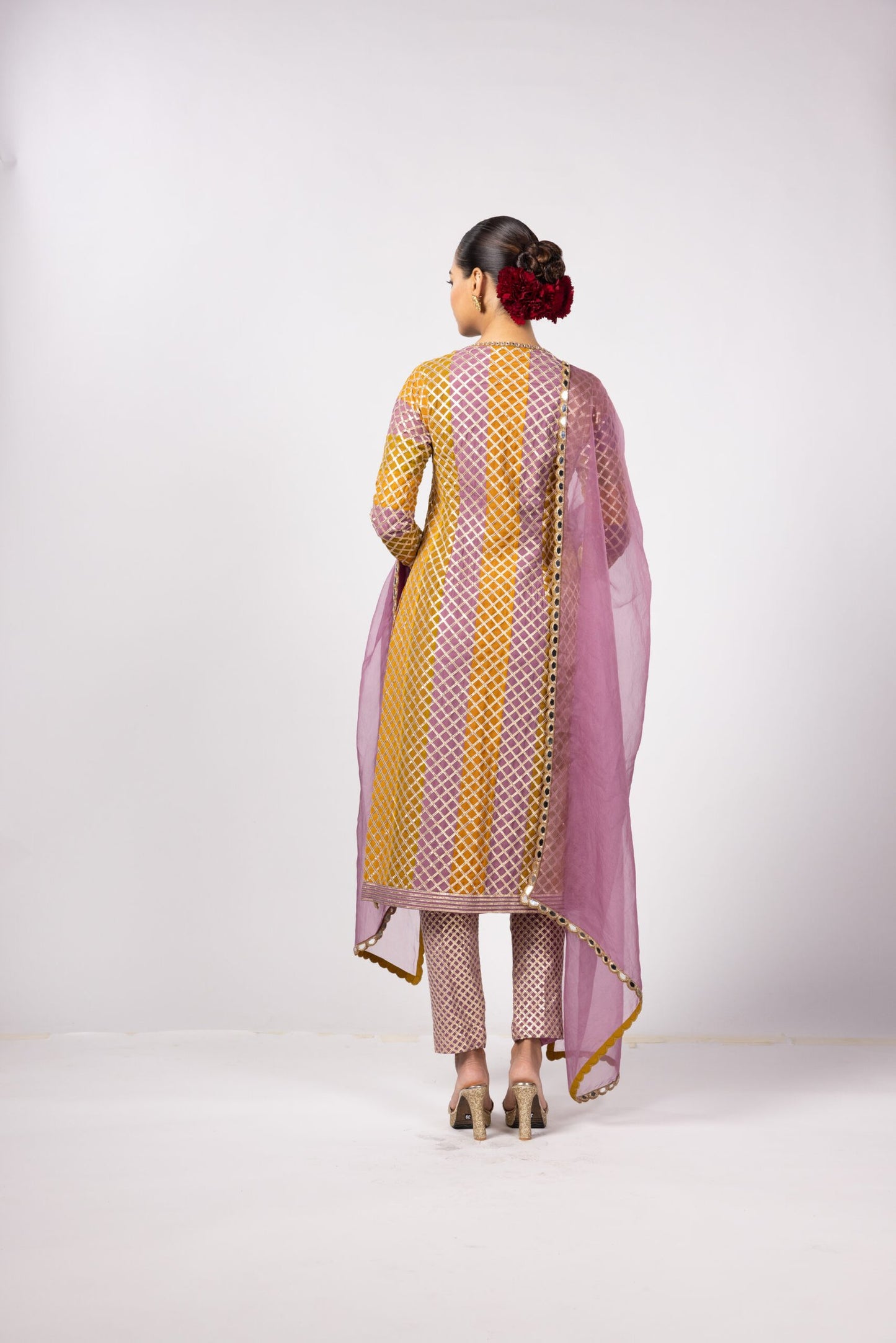 MUSTARD MULTICOLOR KURTA SET