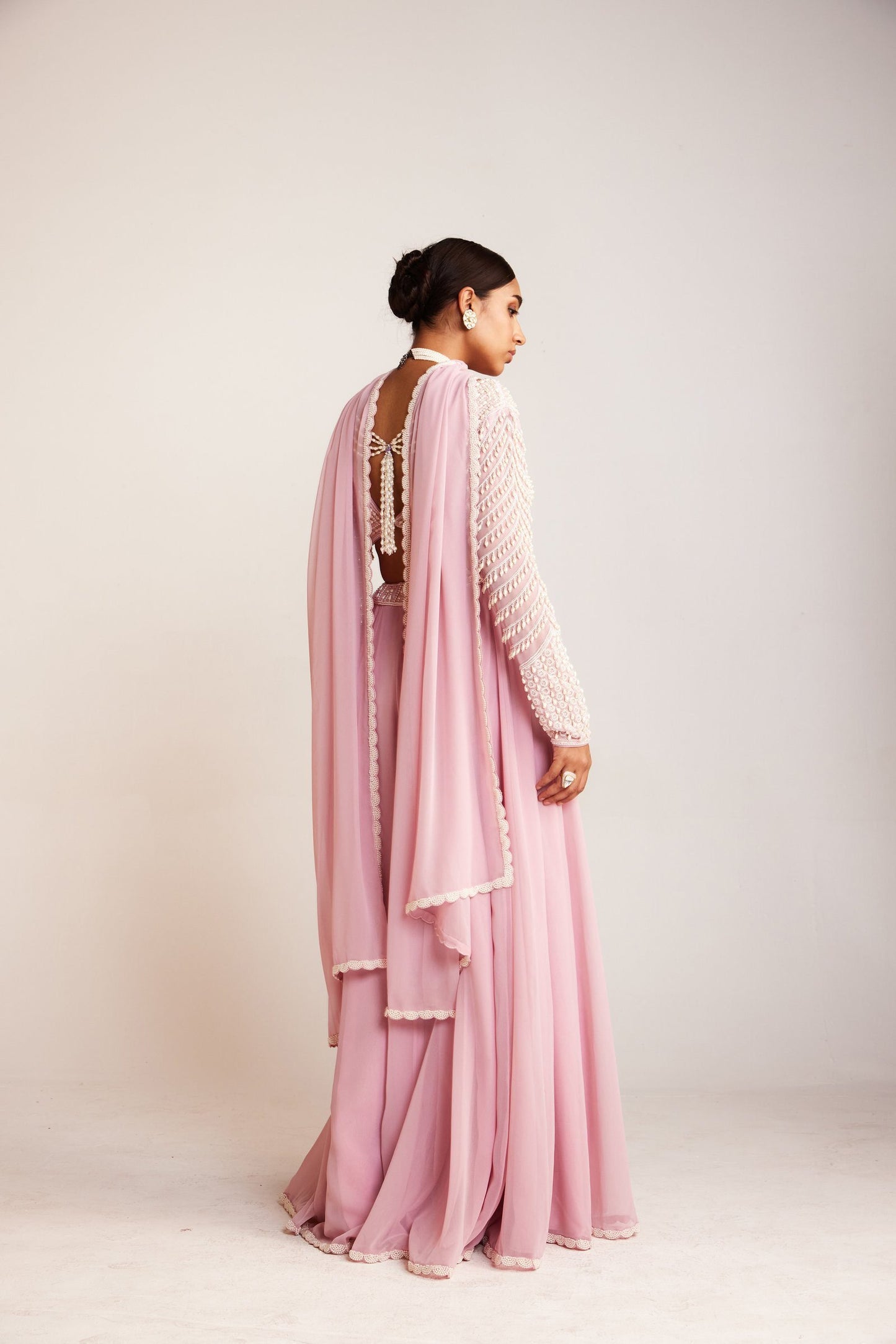 Powder Pink Lehenga Pant Set