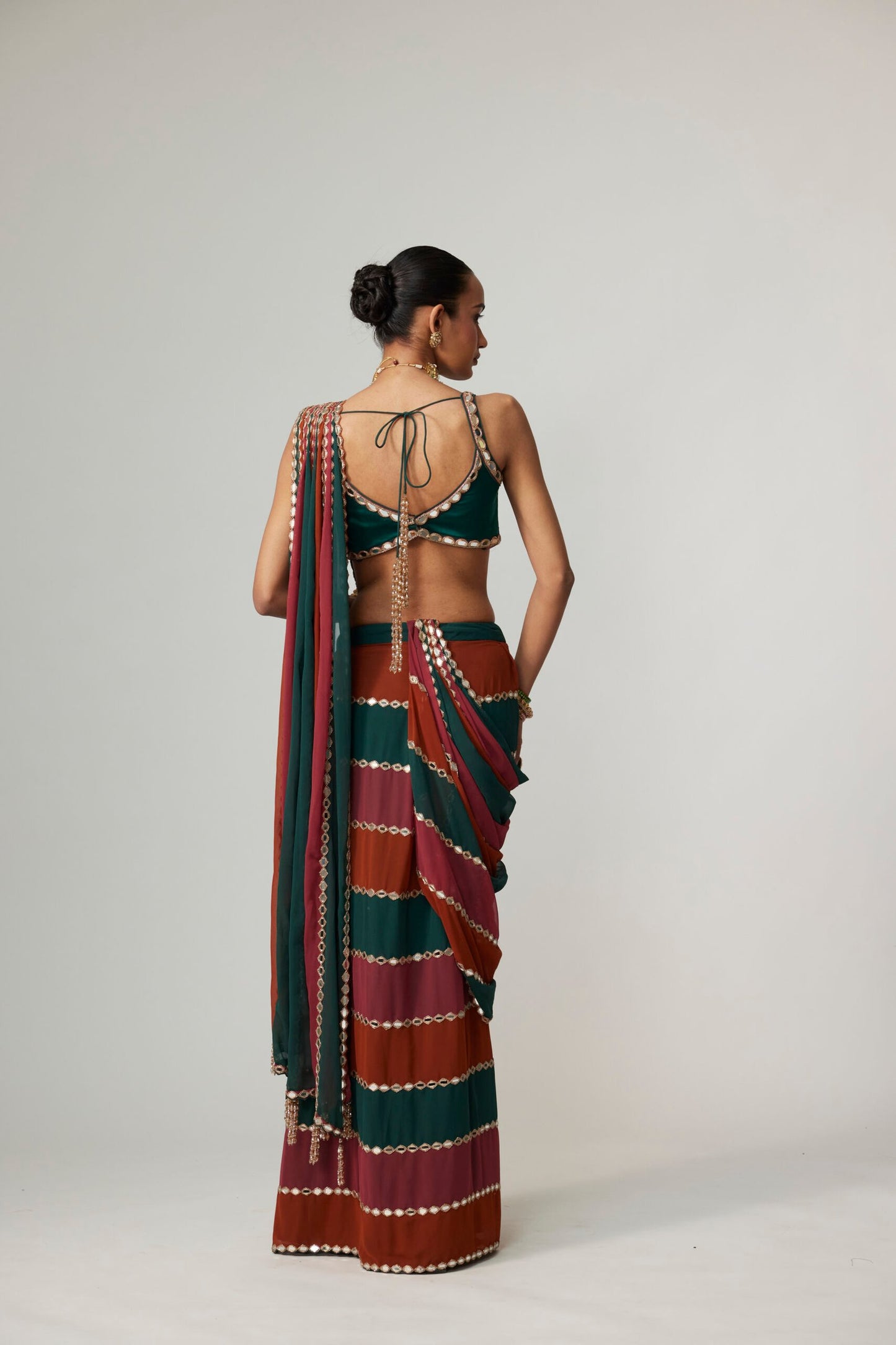 CRANBERRY MULTICOLOR SAREE