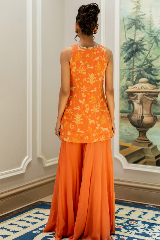 YANIKA KURTA SET – ORANGE