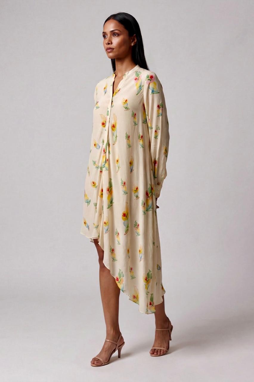 Ivory Rock N Roll Asymmetrical Dress
