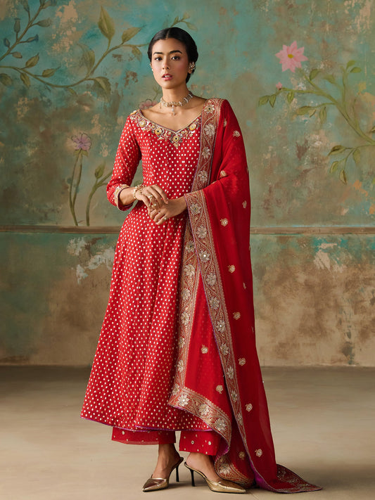 Inaya Crimson Red Suit Set