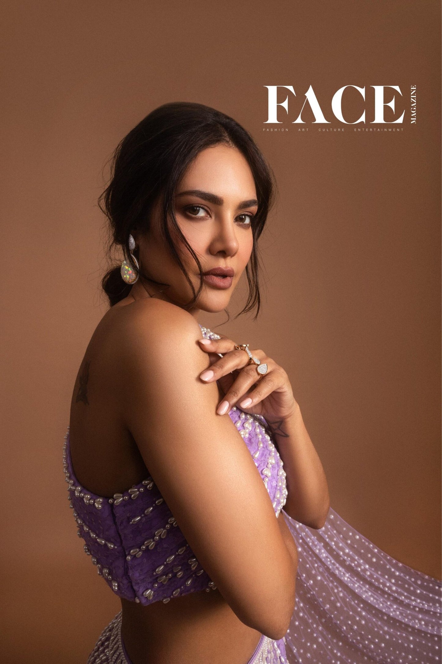 Lilac One Shoulder Lehenga Set (ESHA GUPTA)