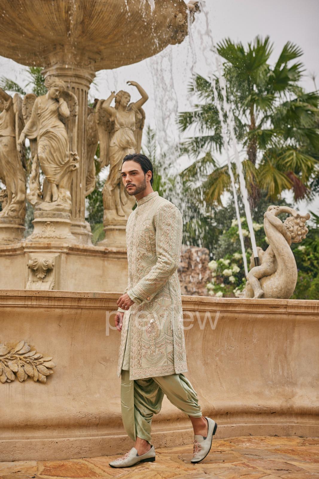 Sage in Siam Sherwani Set