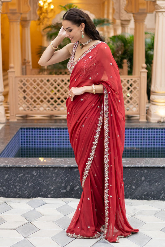 Gajjri saree set