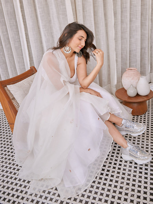 Chand Off-White Lehenga Set