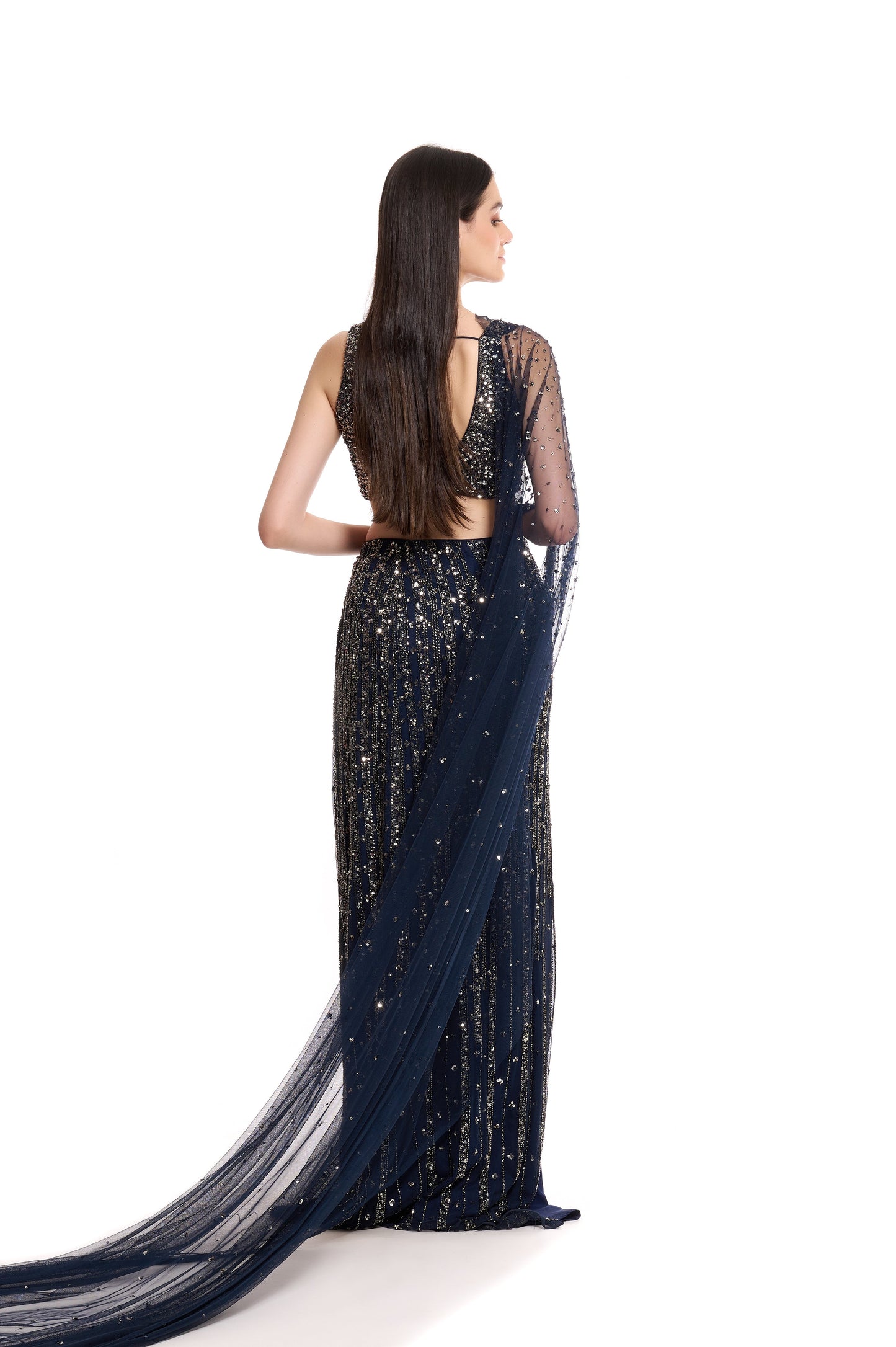 stitched saree