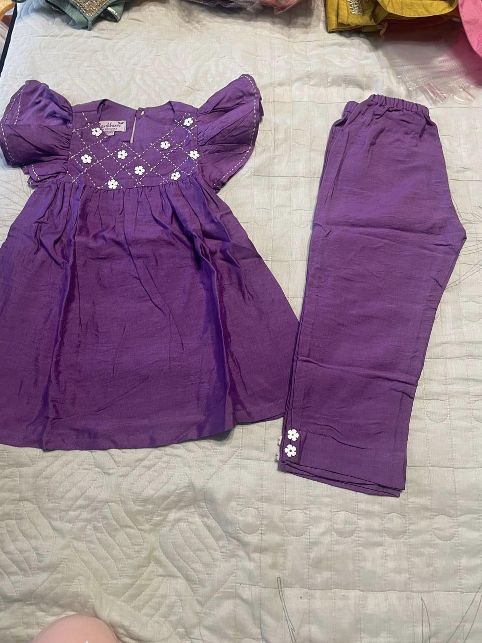 purple palazzo set - set of 2