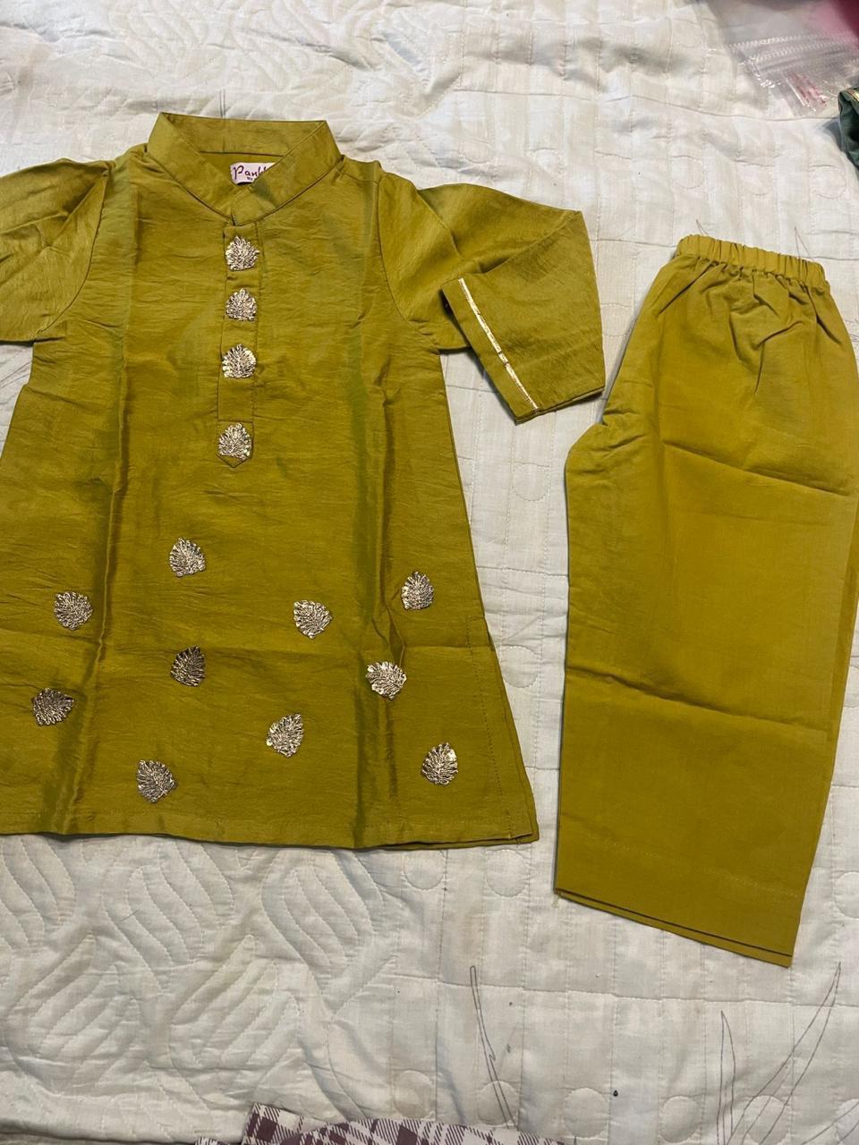 Golden yellow kurta set