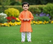 Orange Zari Kurta pajama