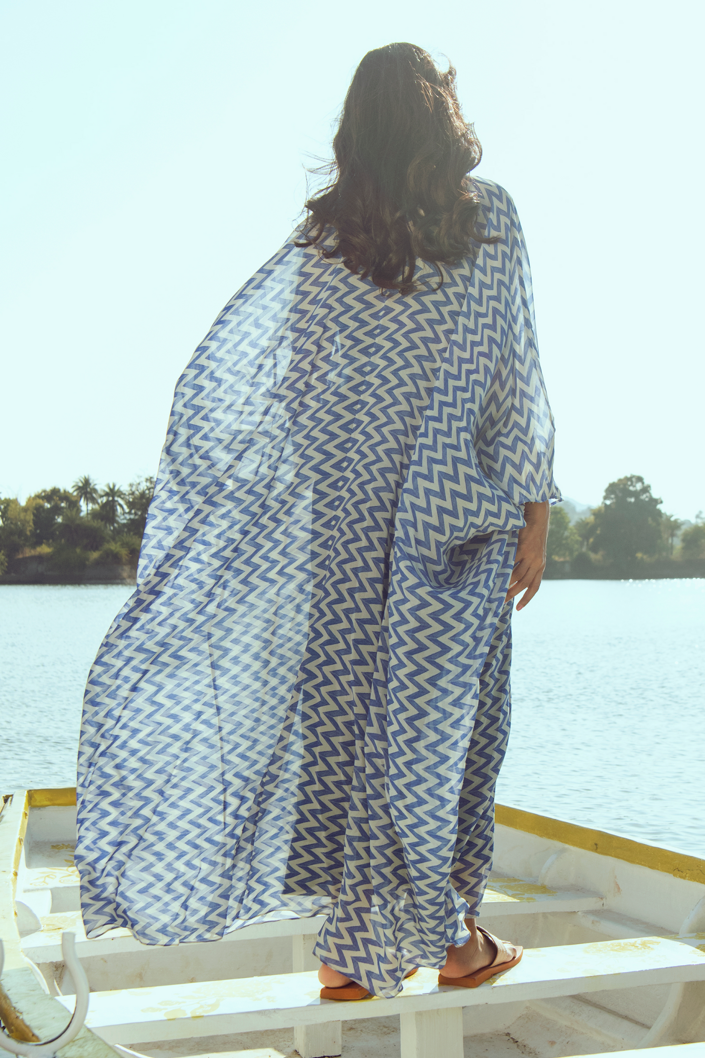 HAZEL KAFTAN – INDIGO ZIGZAG