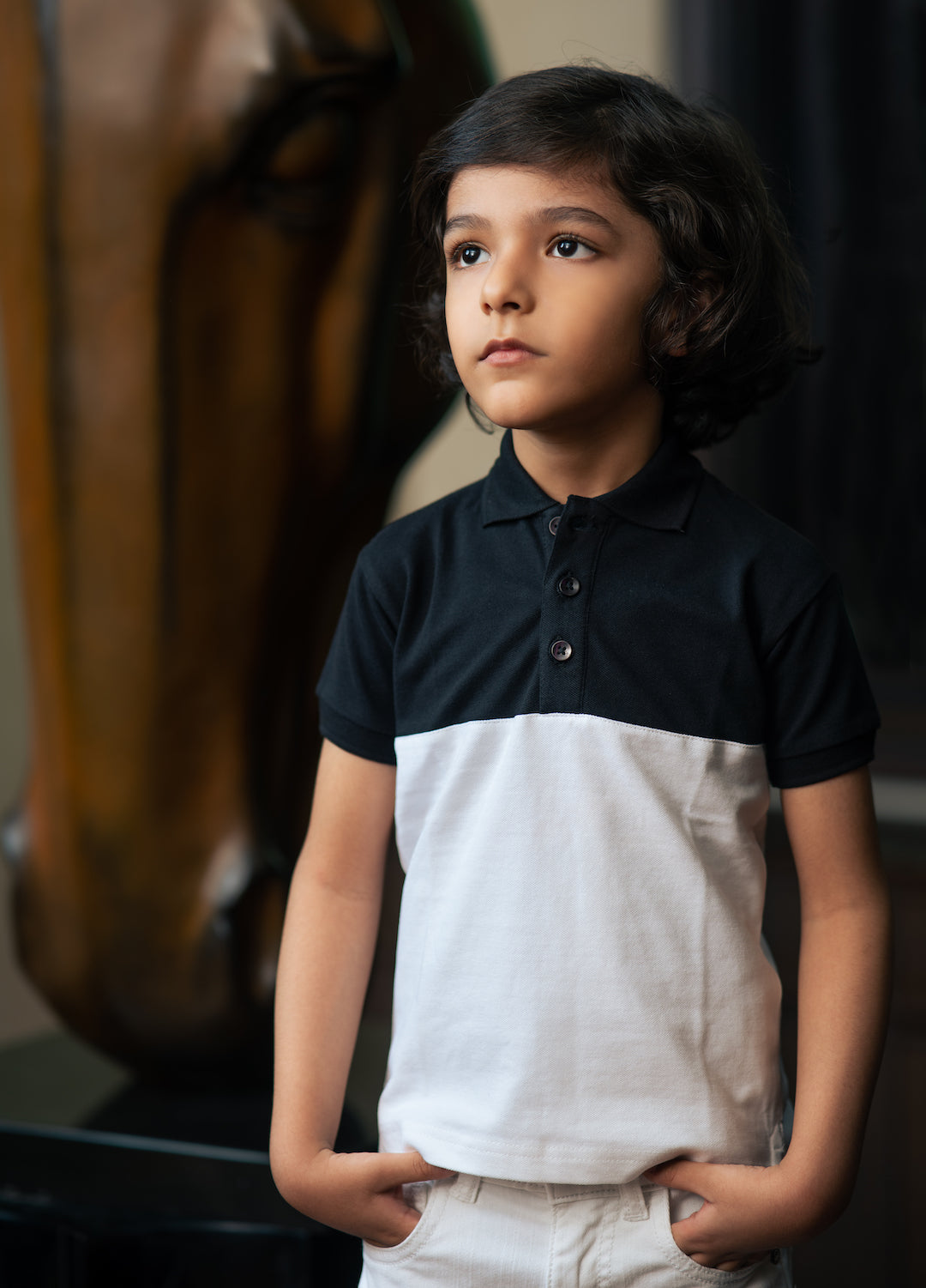 Black & White Pony T-Shirt for Boys - The Pony & Peony Co.