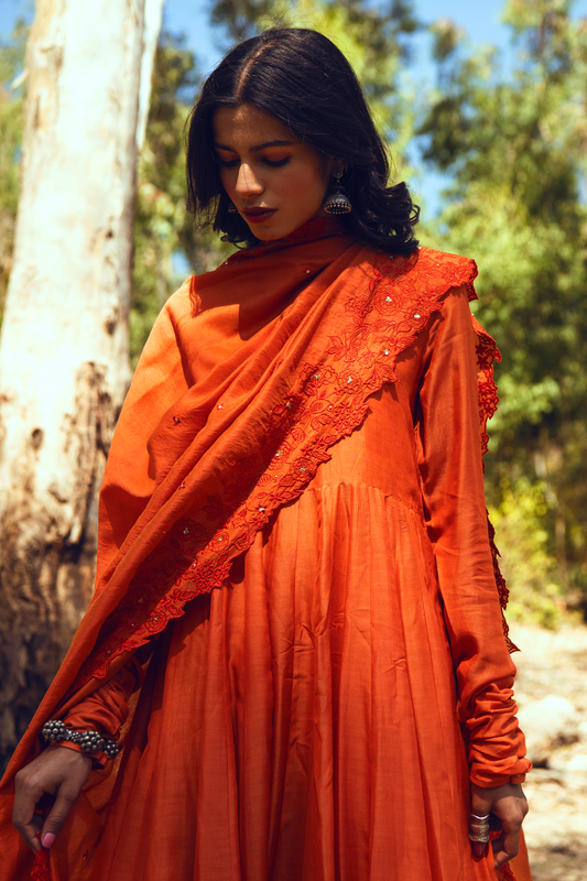 VELMA ANARKALI SET – ORANGE