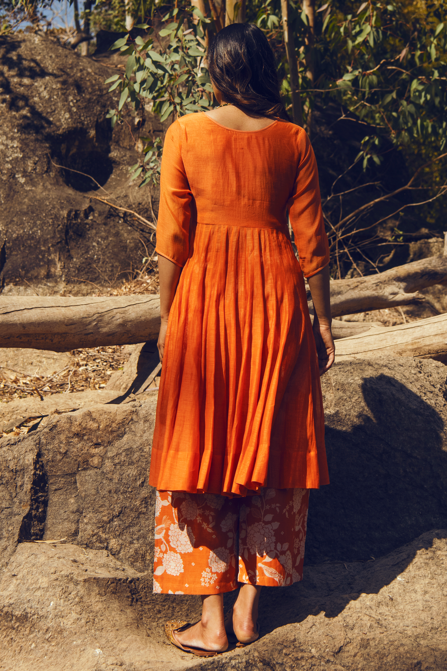 LIVA ANARKALI SET – RUST