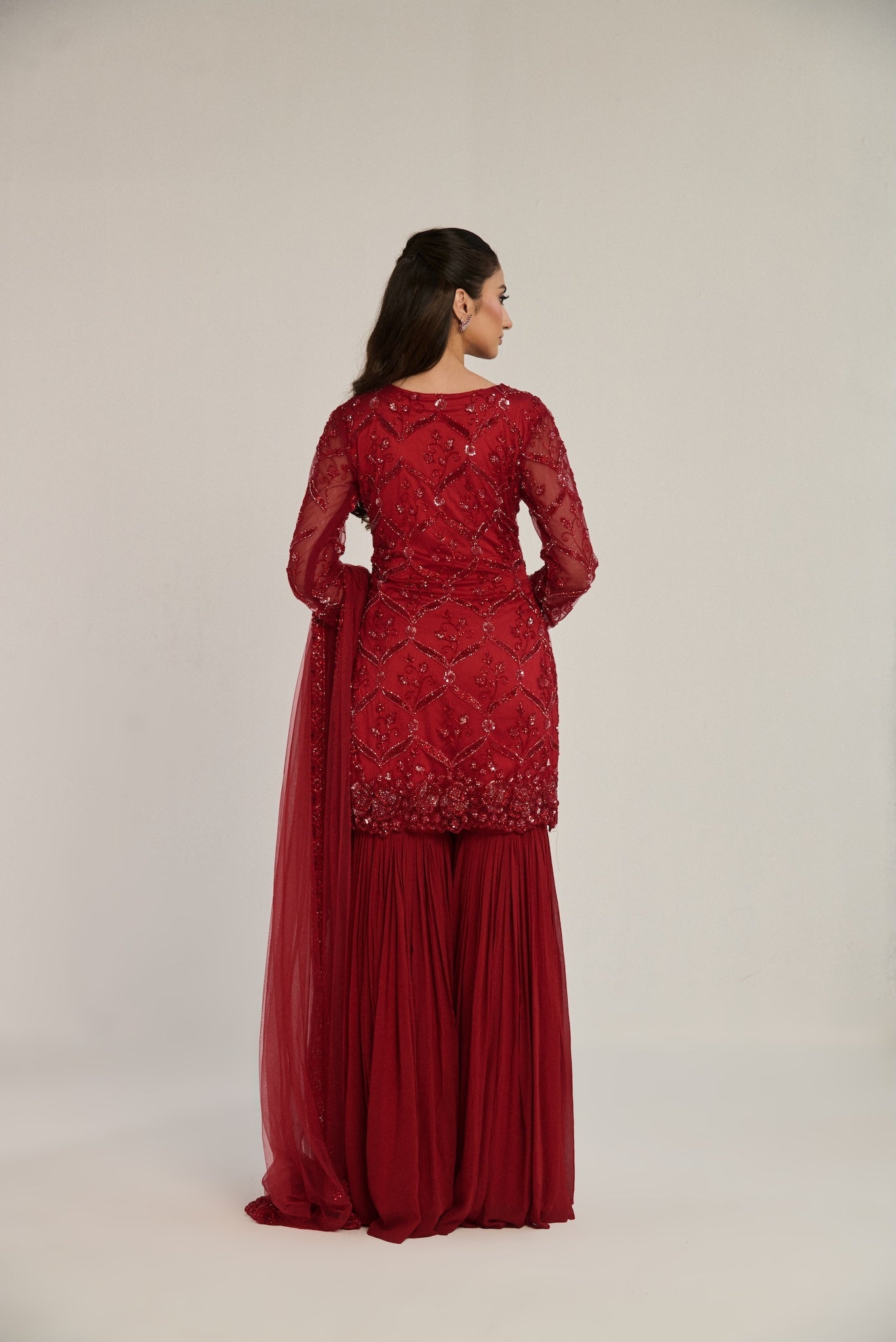RED GARARA SUIT