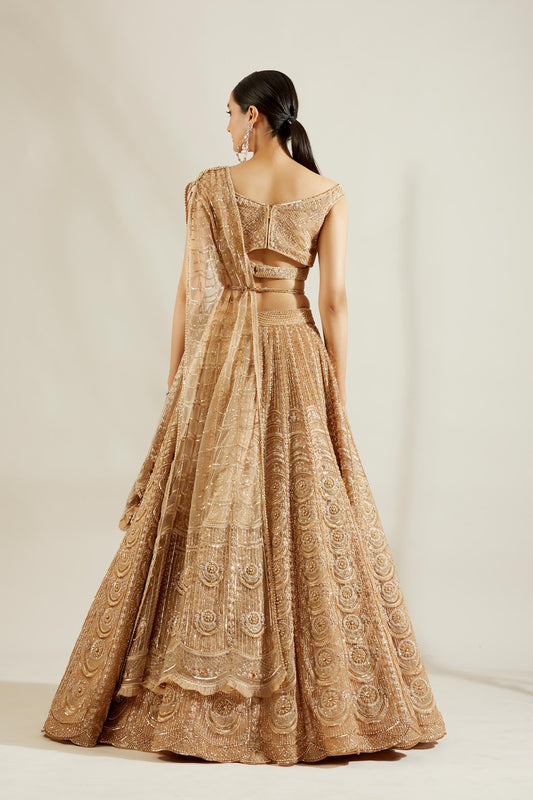 Tuscany gold mandala lehenga