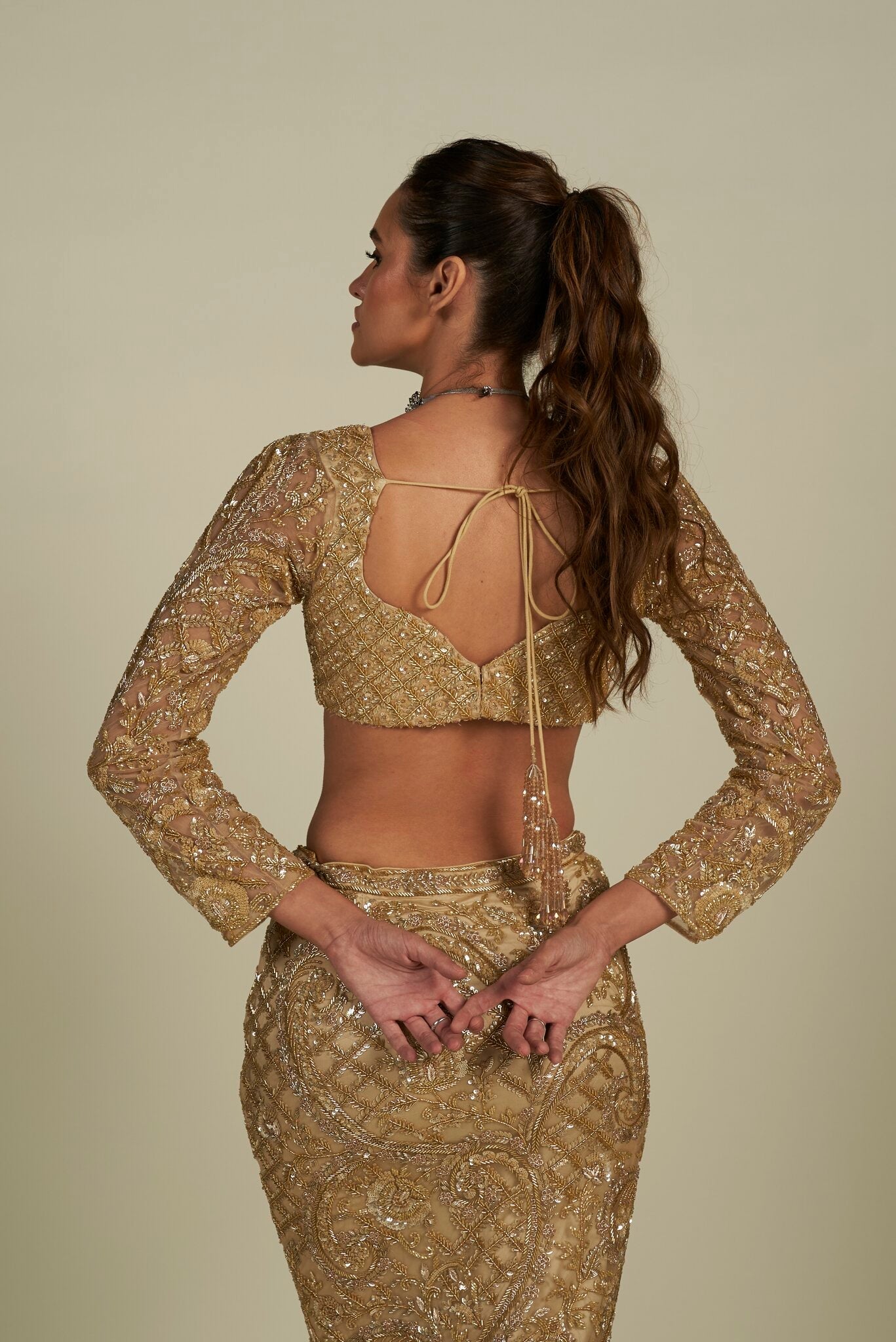 GOLD SKIRT SET