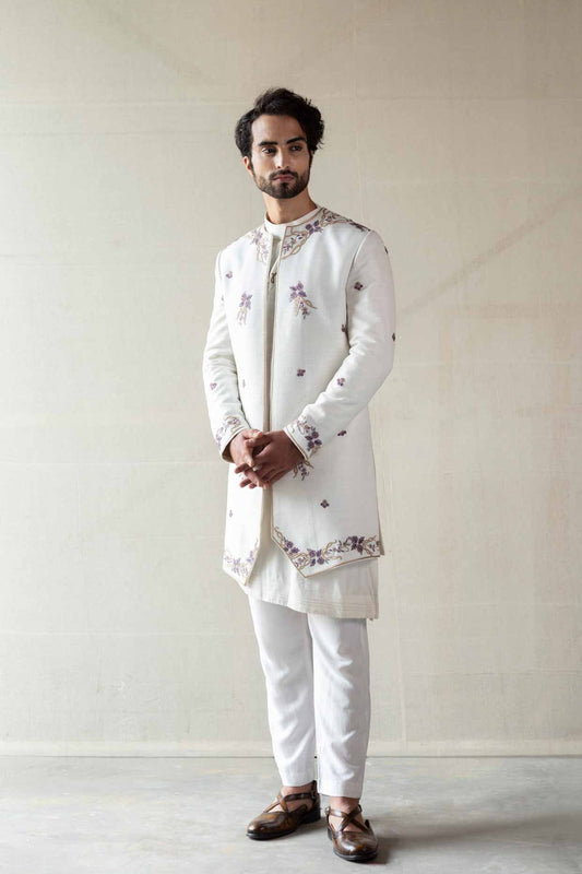 Textured Ivory Contemporary Jacket