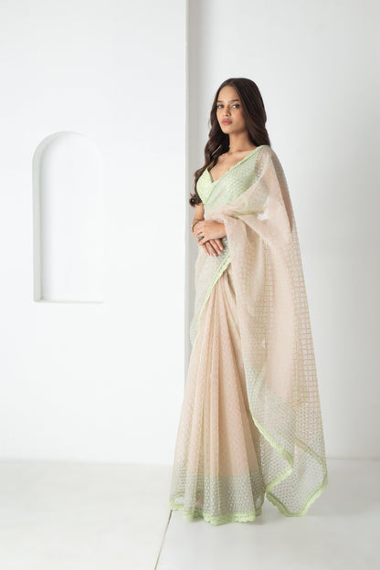 Alira Saree Tea Green