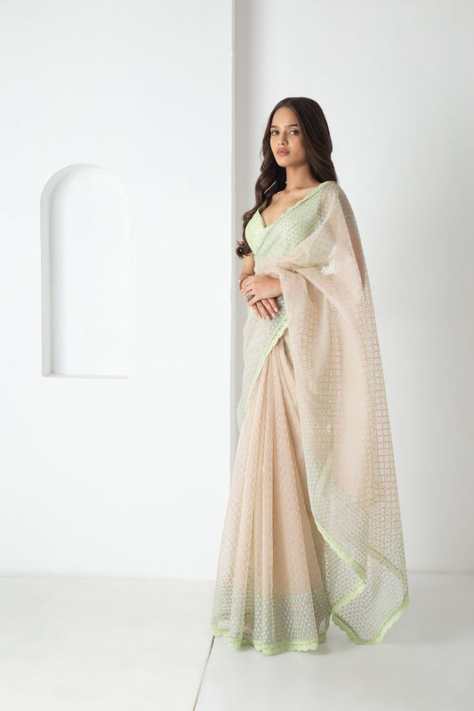 Alira Saree Tea Green