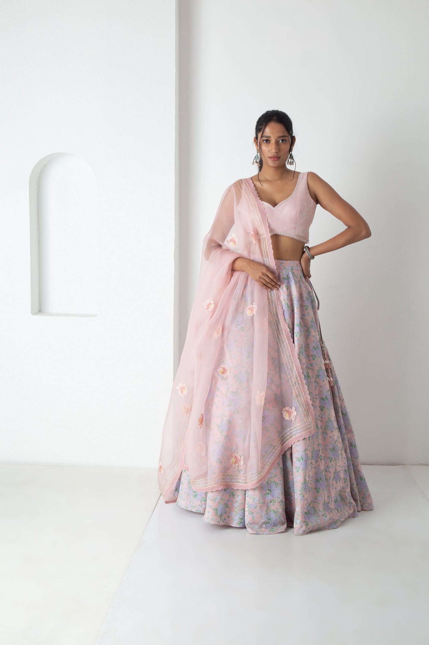 Zaina Lehenga Peach Pink