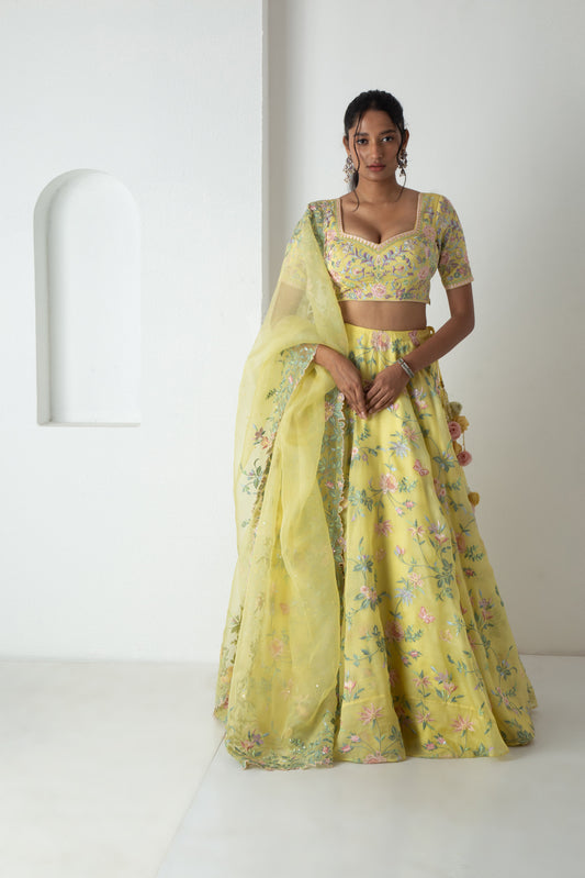 Sora Lehenga Illuminating Yellow