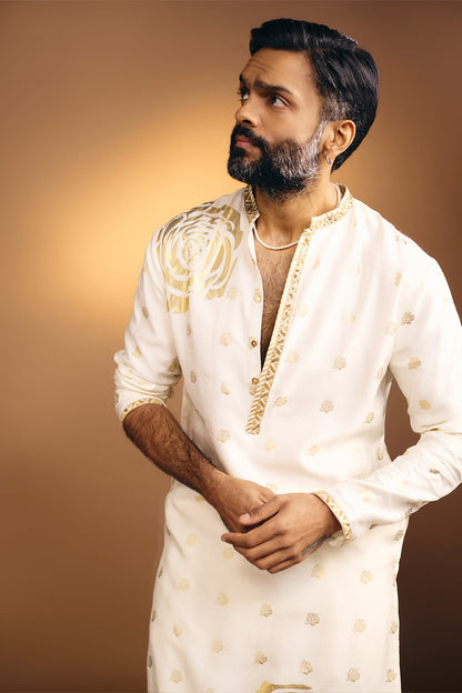 Ivory Rose Blush Kurta