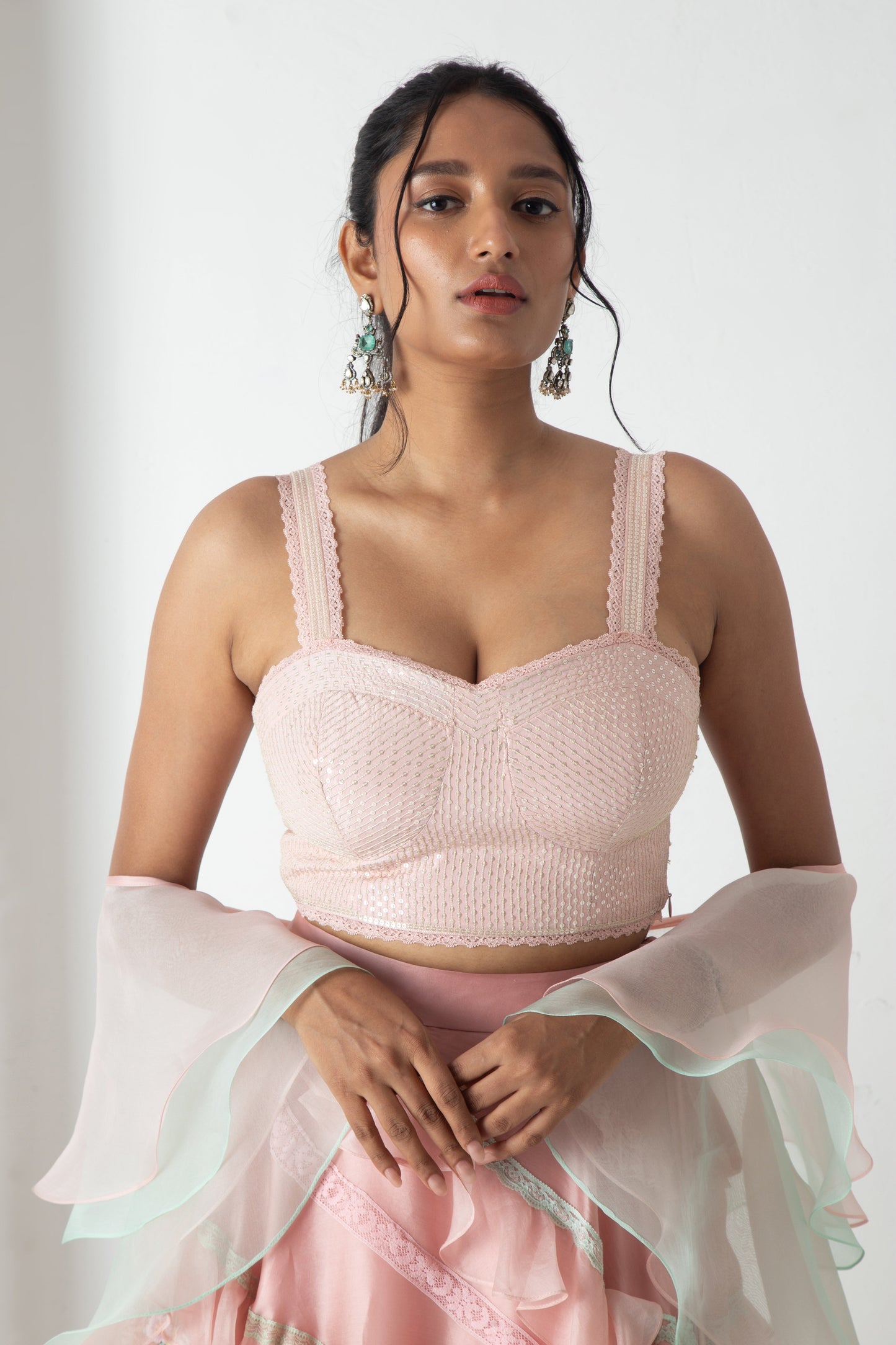 Aria Lehenga Carnation Pink