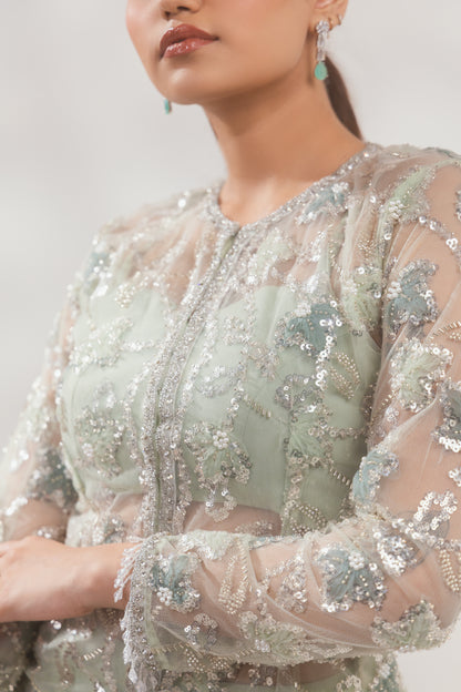 Floral Green Sharara