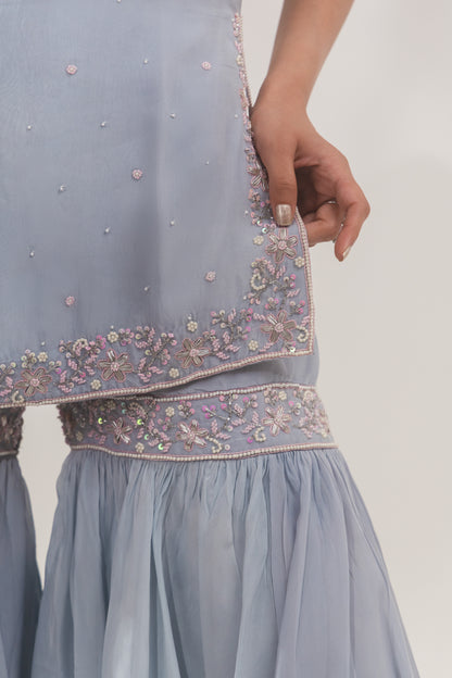 Blue Halter Sharara